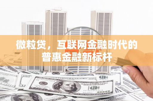 五河微粒贷，互联网金融时代的普惠金融新标杆