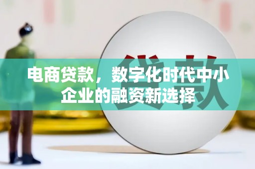 五河电商贷款，数字化时代中小企业的融资新选择
