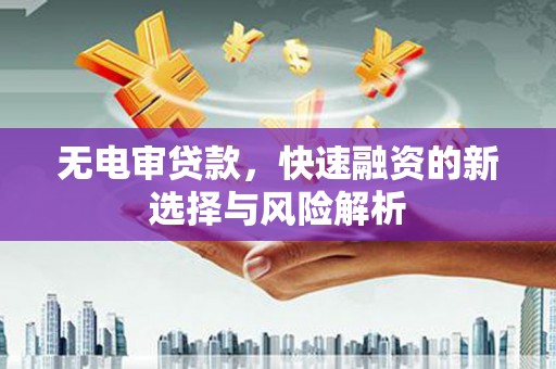 五河无电审贷款，快速融资的新选择与风险解析