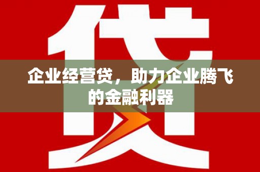 五河企业经营贷，助力企业腾飞的金融利器