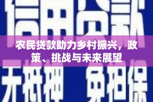 五河农民贷款助力乡村振兴，政策、挑战与未来展望