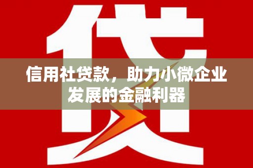 五河信用社贷款，助力小微企业发展的金融利器