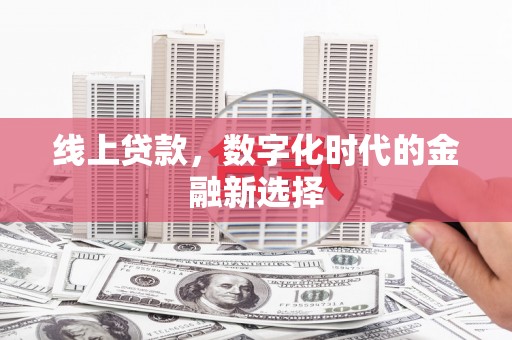五河线上贷款，数字化时代的金融新选择